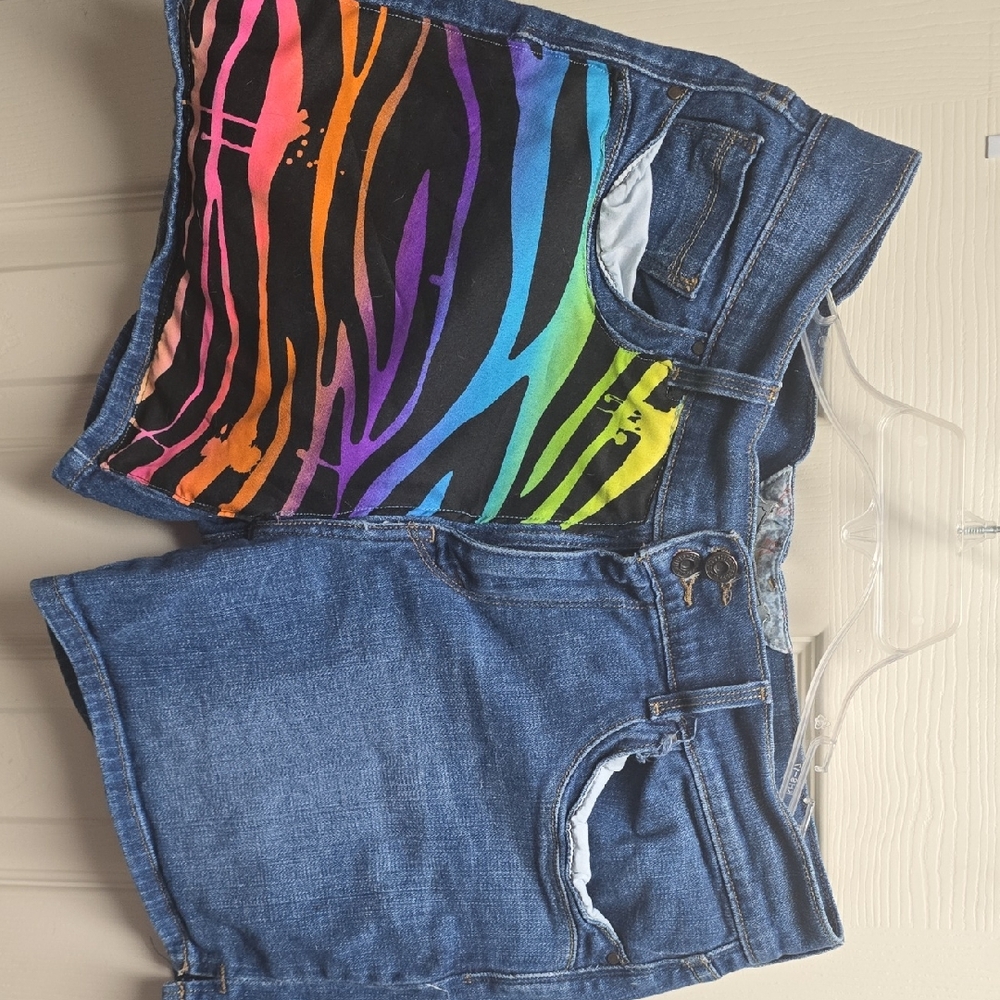 Levi's Blue and Multicolor Women's Denim Shorts